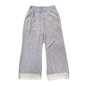 Anthropologie Wide Leg Crop Gray Sweat/ Lounge Pants XS